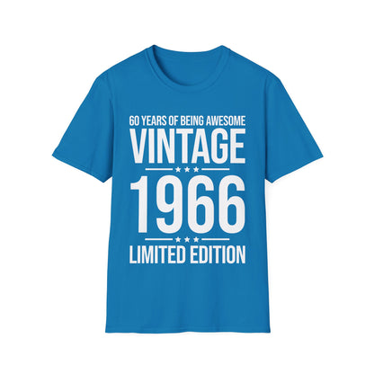 60 Year Old Gifts Vintage 1966 60 Years Awesome 60th Birthday T-Shirt