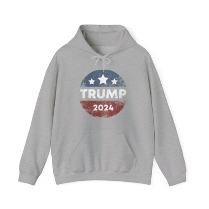 Trump 2024 Retro Campaign Button Re Elect President Trump Hoodie For Men Women Hoodie