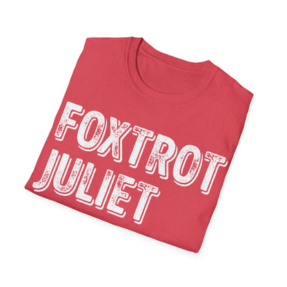 Retro Vintage Foxtrot Juliet Bravo T-Shirt For Men Women