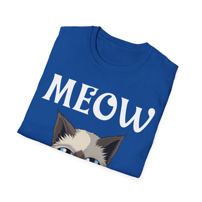 Meowstache Cat Mustache Moustache Beard Bearded Kitten Lovers T-Shirt For Men Women T-Shirt