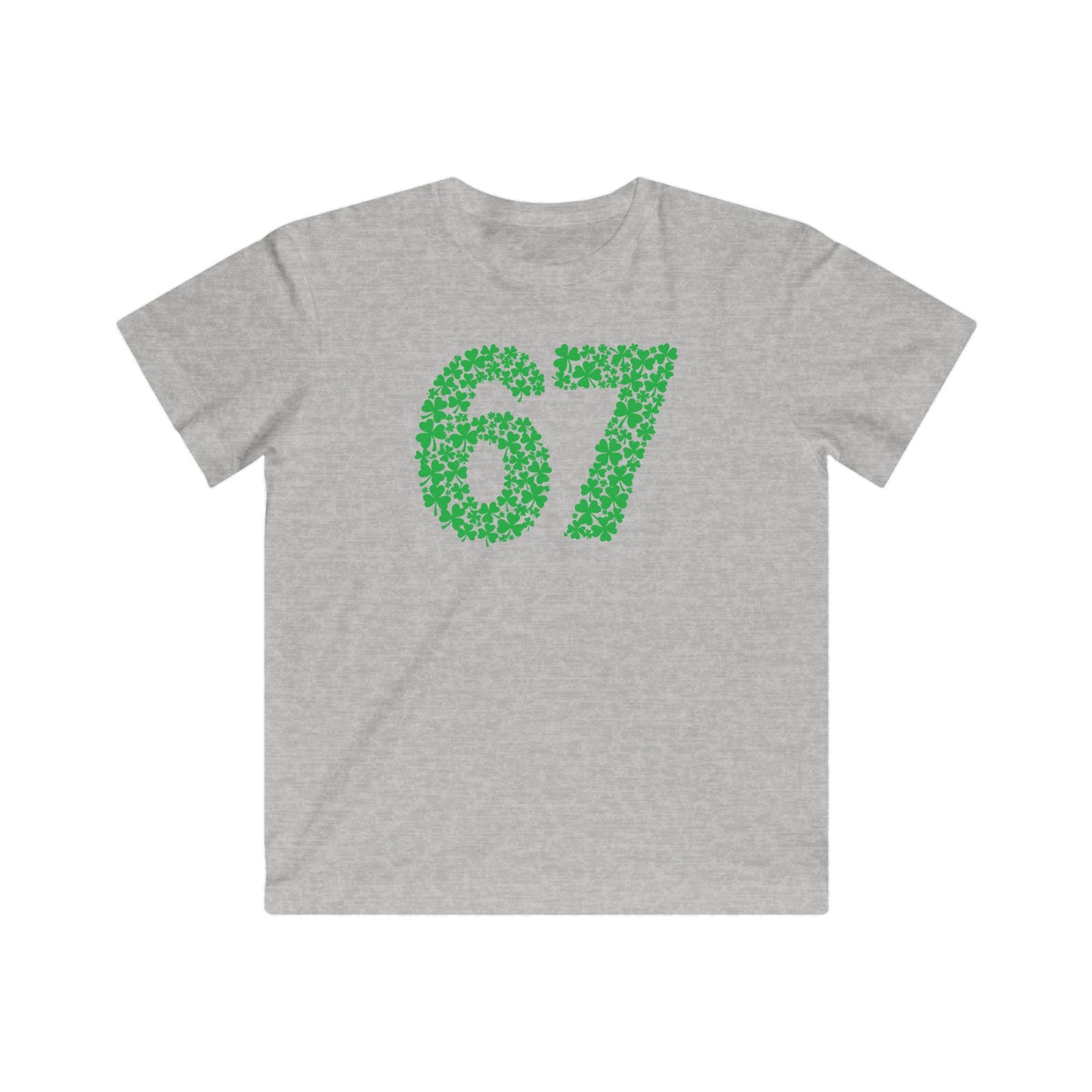 Six Seven Meme 67 St Patrick's Day Shamrocks Kids T-Shirt