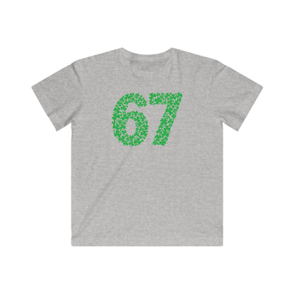 Six Seven Meme 67 St Patrick's Day Shamrocks Kids T-Shirt