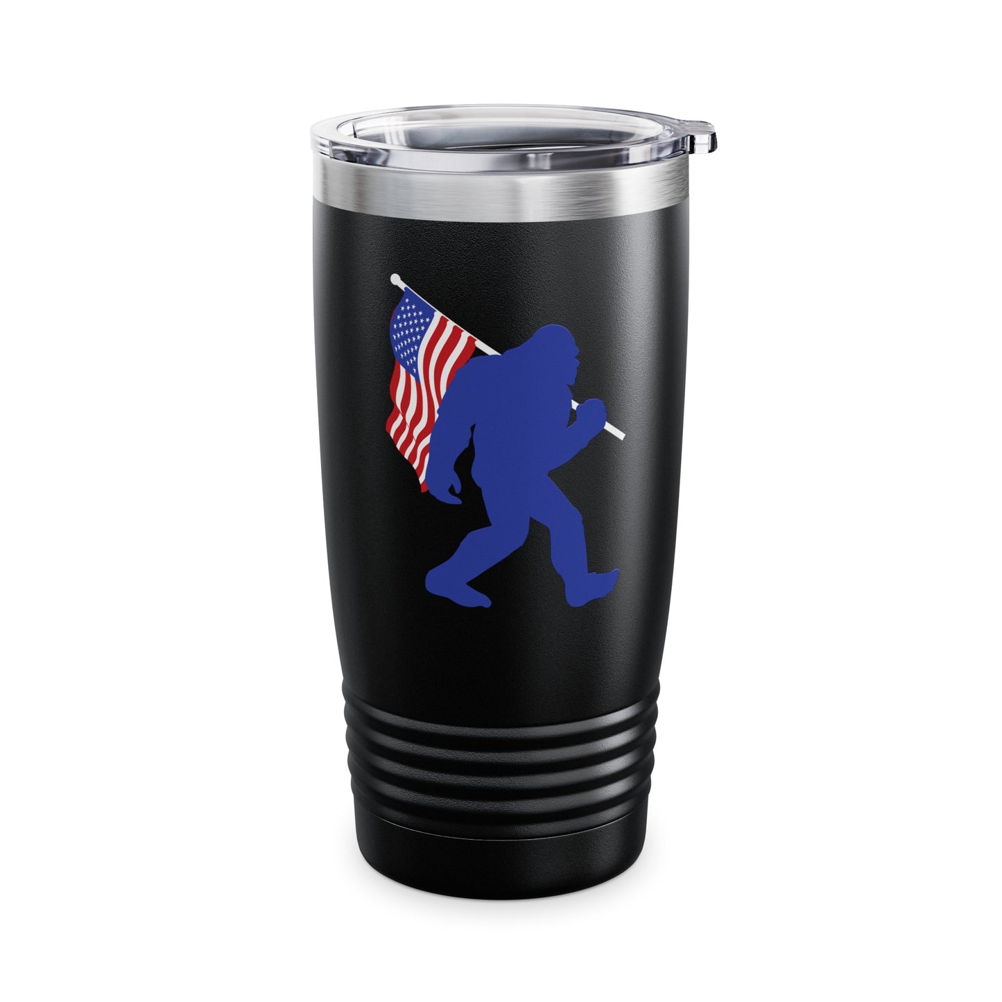 Funny Bigfoot USA Flag America For Sasquatch Believers Tumbler For Men Women