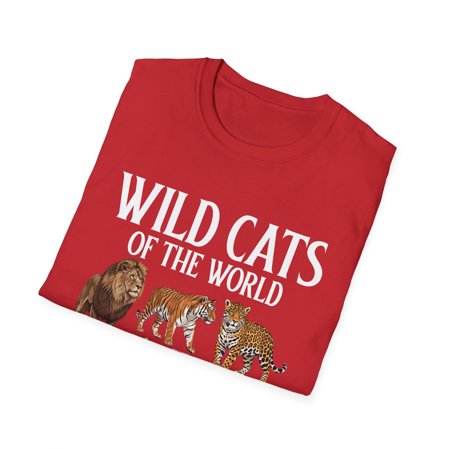 Wild Cats Animals of The World Educational Wild Animal Lover T-Shirt