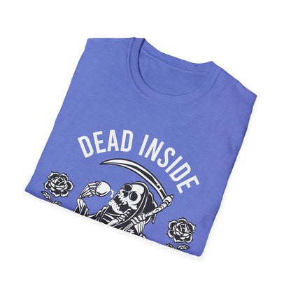 Funny Dead Inside But Caffeinated Skeleton Coffee Lover Drink Morning T-Shirt