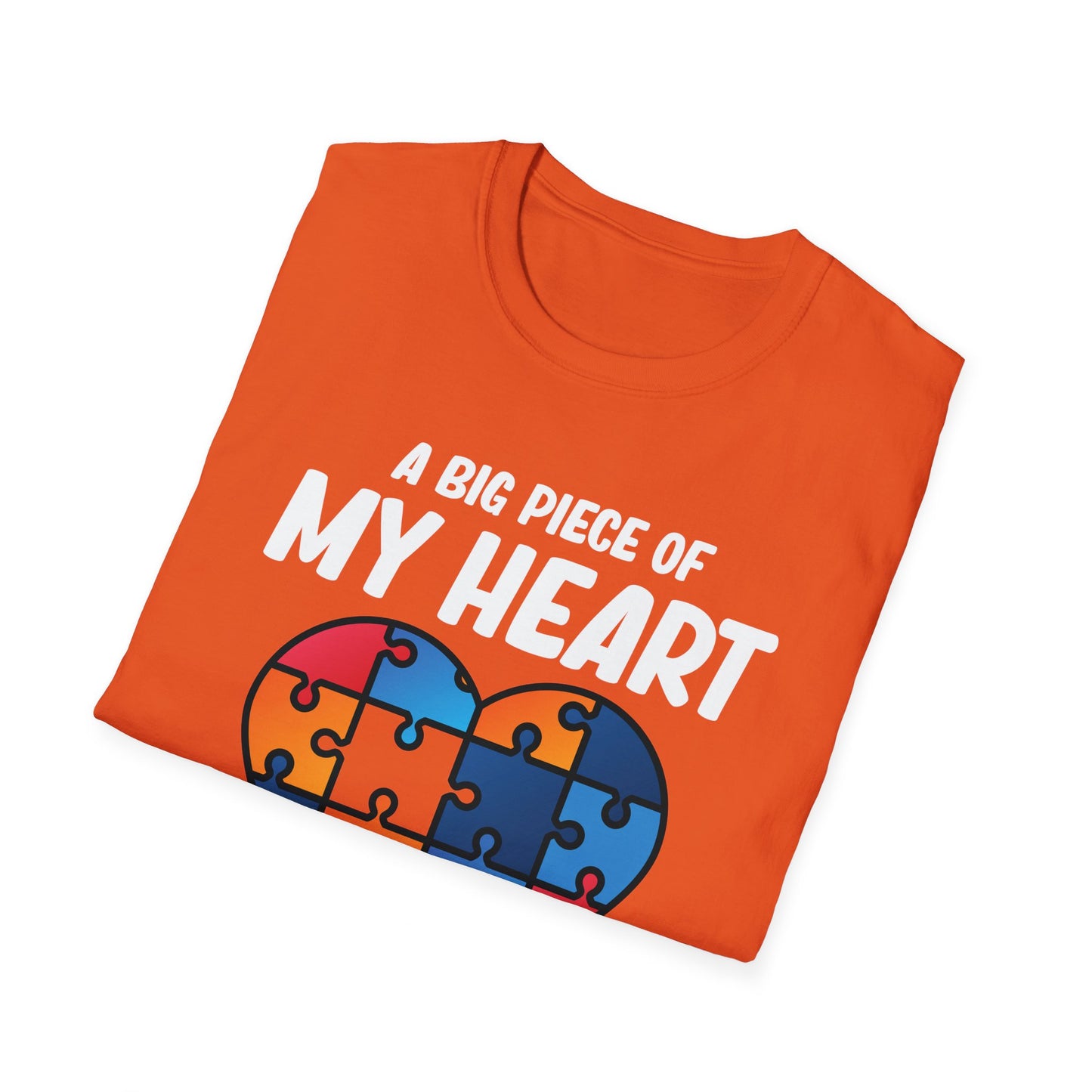 Big Peice Of My Heart Autism Awareness Sister Brother Autistic Kids Awareness T-Shirt