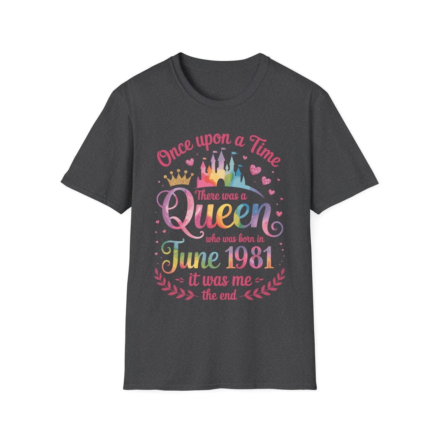 Funny 45 Years Old Birthday Girl 45 Birthday Queen June 1981 T-Shirt For Women