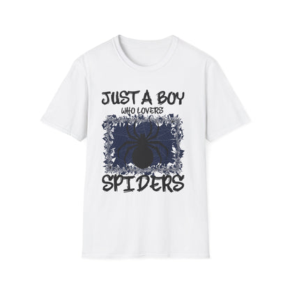 Just A Boy Who Loves Spiders Retro Spider Lover T-Shirt For Men Kids T-Shirt