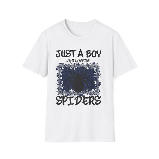 Just A Boy Who Loves Spiders Retro Spider Lover T-Shirt For Men Kids T-Shirt