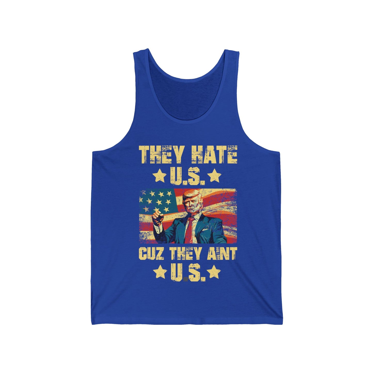 They Hate Us Cuz They Ain't Us Funny Trump 4th Of July 2024 Tank Top For Men Women Tank top