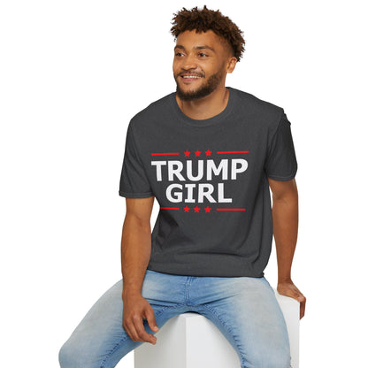 Cute Trump Girl Republican US Flag 2024 Vintage Vote T-Shirt