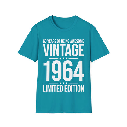 60 Year Old Gifts Vintage 1964 60 Years Awesome 60th Birthday T-Shirt