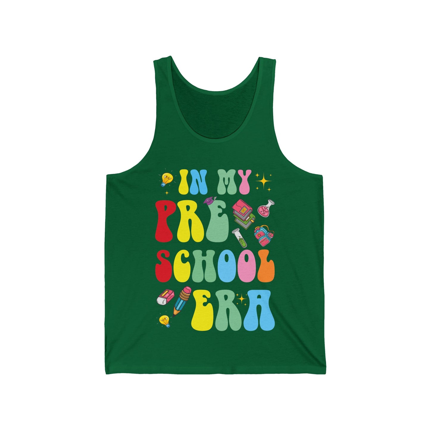 In My Preschool Era Teacher Top Prek Teacher Groovy Retro Funny Tank Top For Men Women