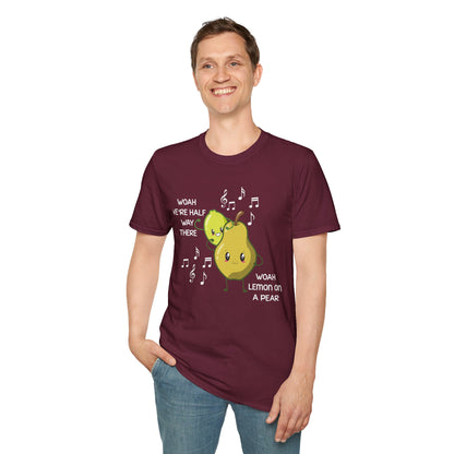 Funny Woah Lemon On A Pear Meme Unisex Softstyle T-Shirt for Teacher Foodie Travelers