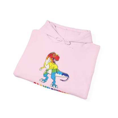 Allysaurus Dinosaur In Rainbow Flag For Ally LGBT Pride Gift Hoodie