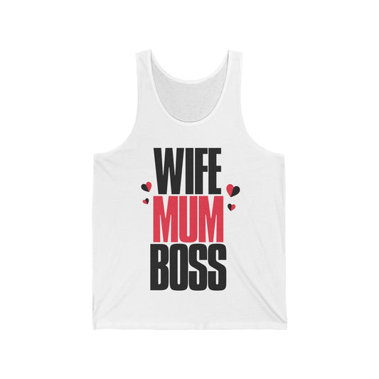 Womens Wife Mum Boss Mothers Day Mom Tank Tops