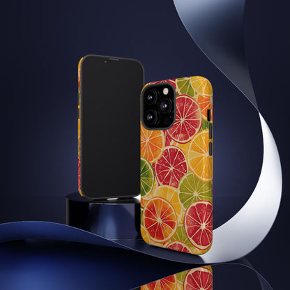 Citrus Burst Vibrant Color Pattern iPhone 13 14 15 16 Pro Max Plus Case Wireless Charging Compatible Tough Cases Protection, Magnetic Phone Case for iPhone Classic Series