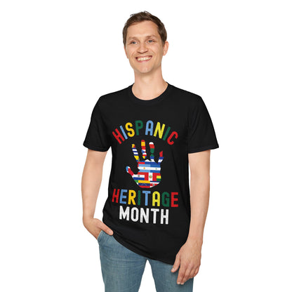 Hispanic Heritage Month Hand Flags Countries  T-Shirt Men Women Kids