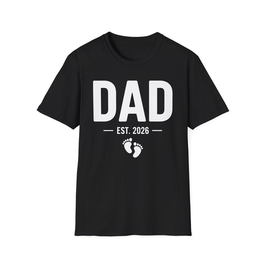 Funny Dad Est 2026 To Be Gifts First Time Dad New Daddy T-Shirt For Men