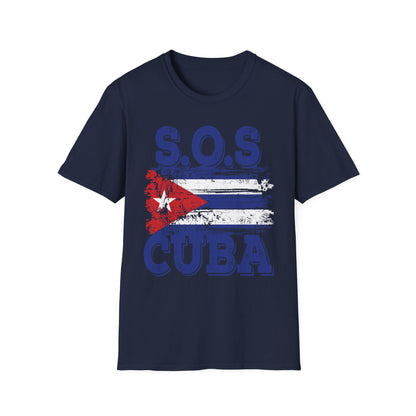 SOS Cuba Cuban Flag Shirt Man Cuban T-Shirt for Men Women