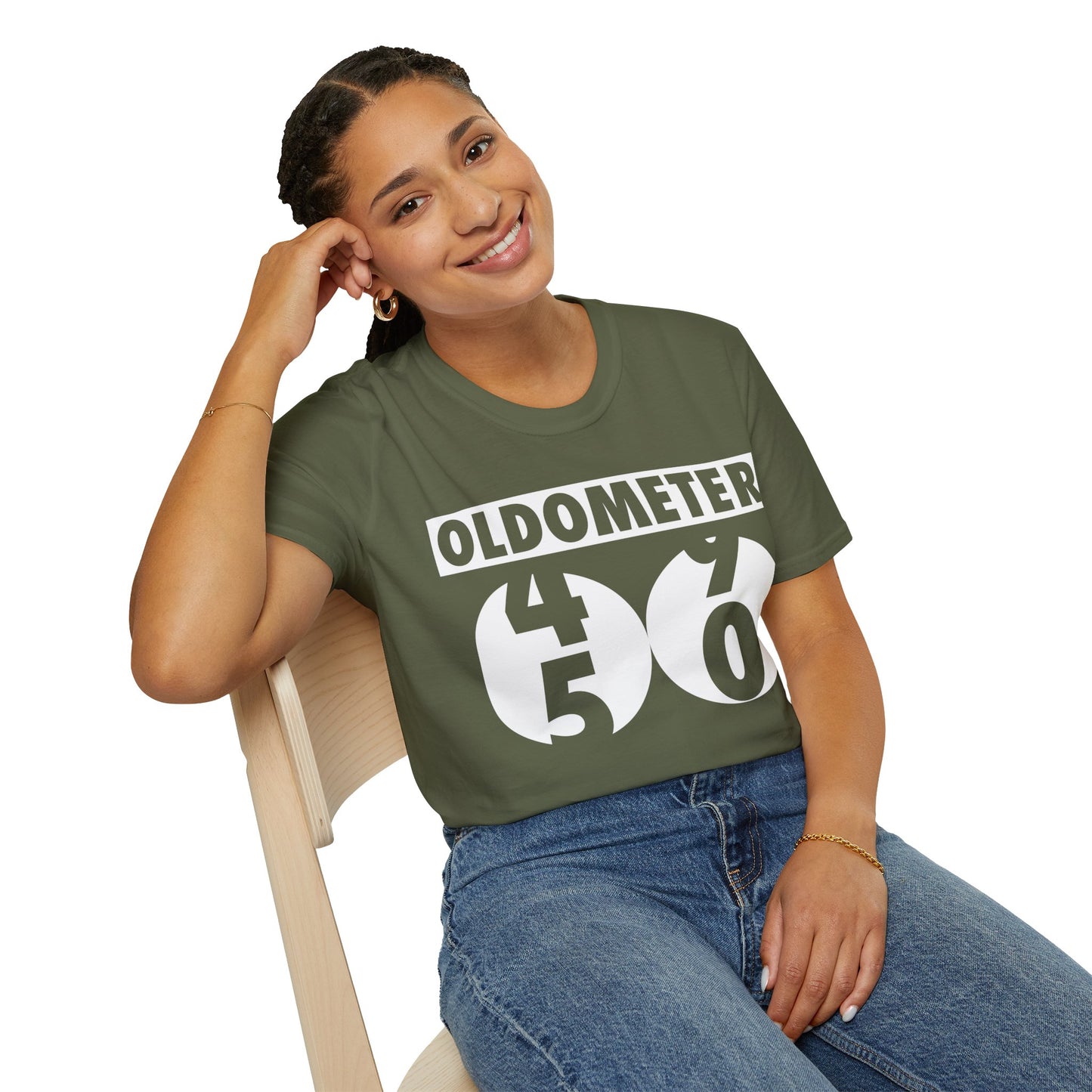 Funny Oldometer Odometer 50th Birthday Gift 50 yrs Old Joke T-Shirt For Men Women T-Shirt