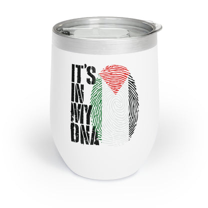 It's In My DNA Palestinian Shirt Arabic Gifts Palestine Flag Chill Wine Tumbler