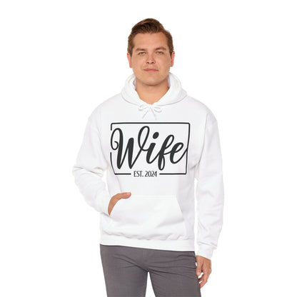 Wife Est 2024 Just Married Honeymoon Wedding Couples  Hoodie For Women Hoodie