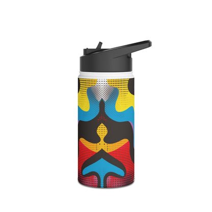 Pop Art Punch Pattern Stainless Steel Water Bottle with Twist-on Lid and Double-Wall Vacuum Insulation