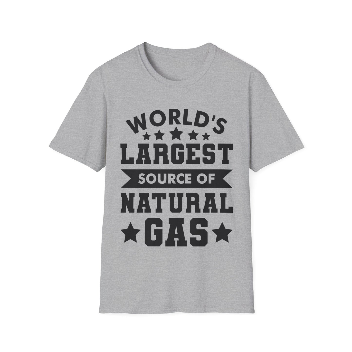 Funny Worlds Largest Source Of Natural Gas Fart Sarcastic T-Shirt