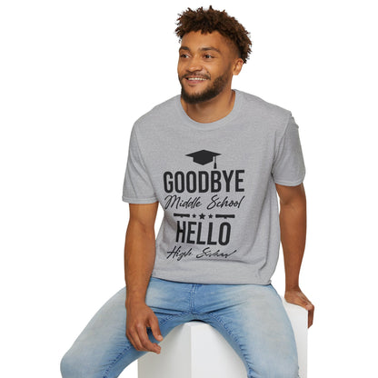 Goodbye Middle School Hello High School Funny Graduation T-Shirt