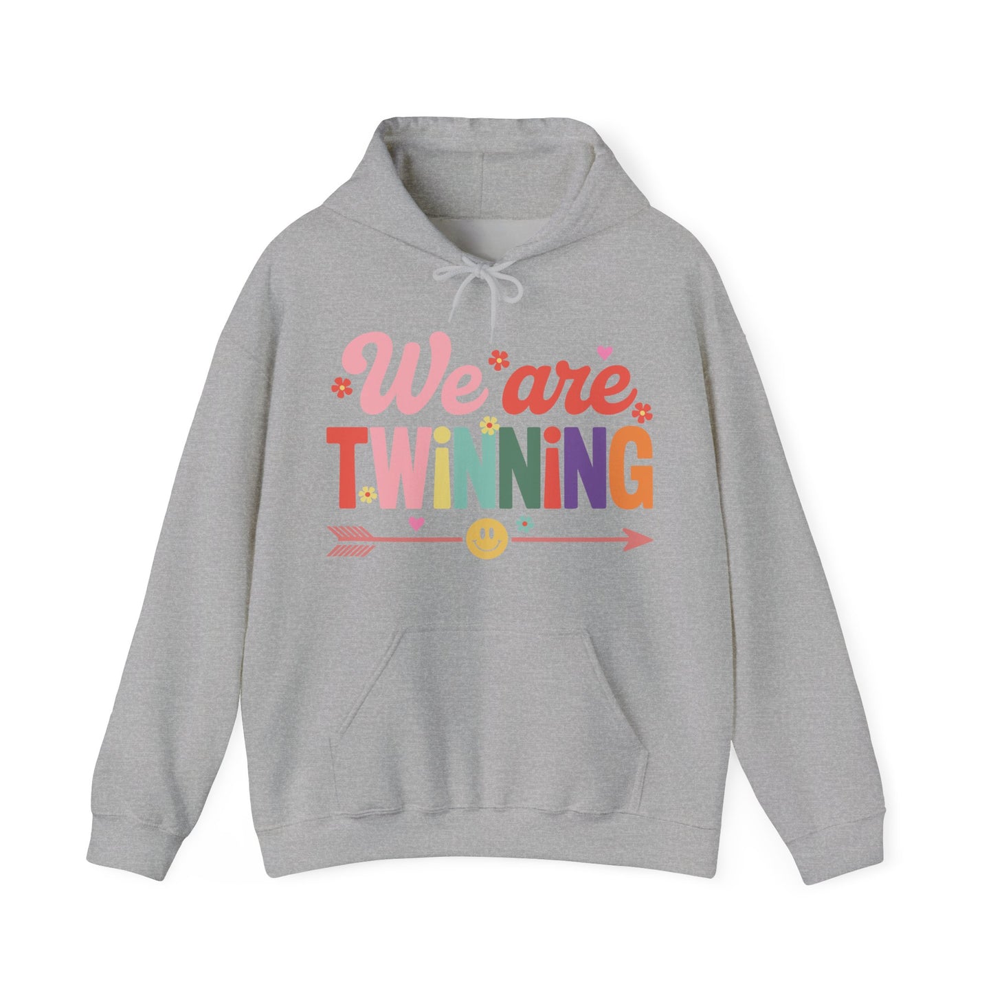 We're Twinning With My Bestie Twin Day Spirit Week Retro 70s Hoodie For Men Women