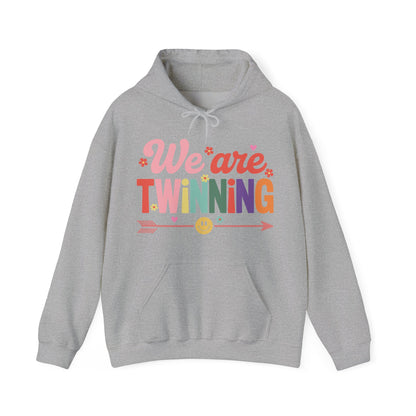 We're Twinning With My Bestie Twin Day Spirit Week Retro 70s Hoodie For Men Women