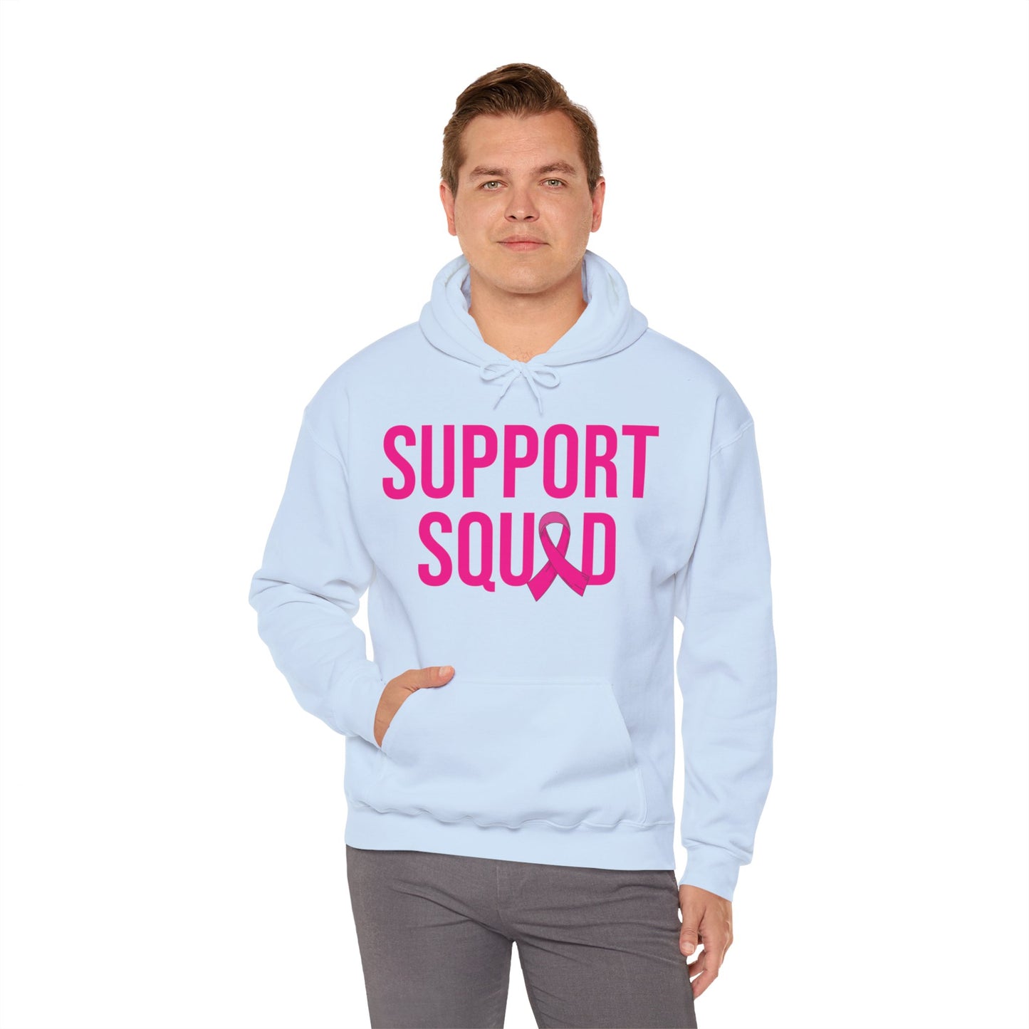 Support Squad Breast Cancer Warrior Awareness October Pink Hoodie