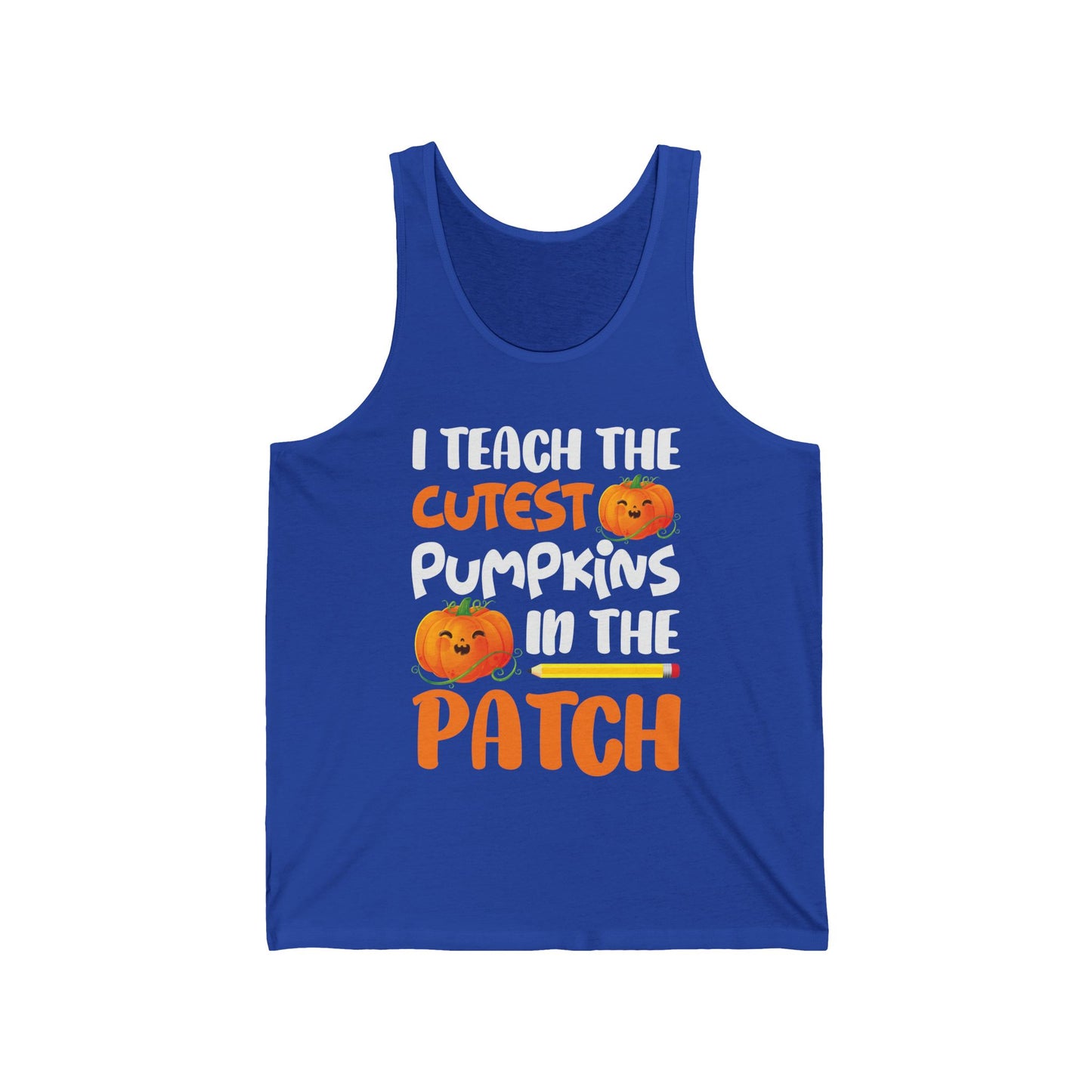 Funny I Teach The Cutest Pumpkins In The Patch Teacher Halloween Pumpkin Tank top For Men Women
