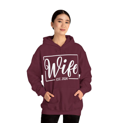 Wife Est 2024 Just Married Honeymoon Wedding Couples  Hoodie For Women Hoodie