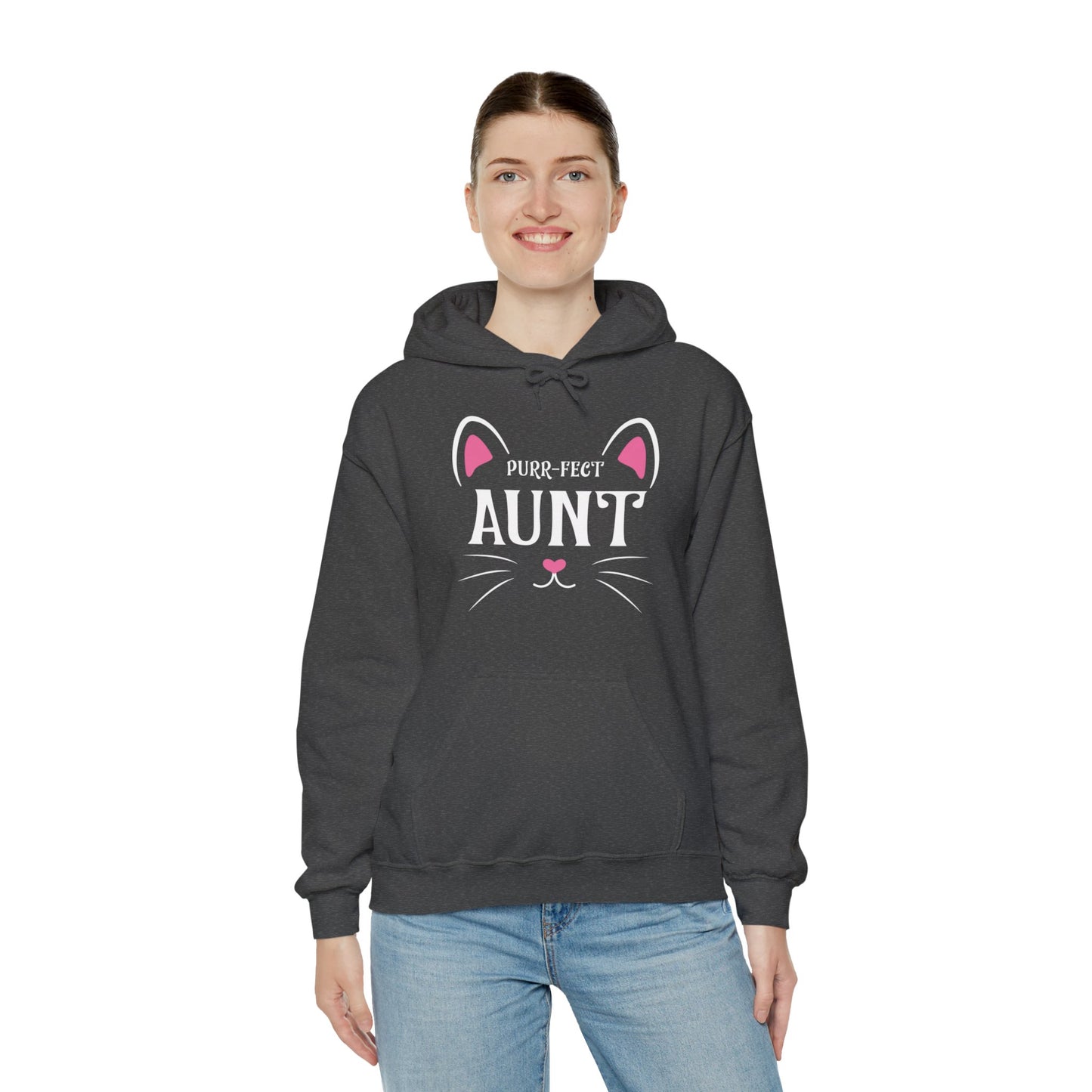 PURR-FECT Aunt Funny Cat Lover Cute Funny Kitten Hoodie Gift For Men Women Hoodie