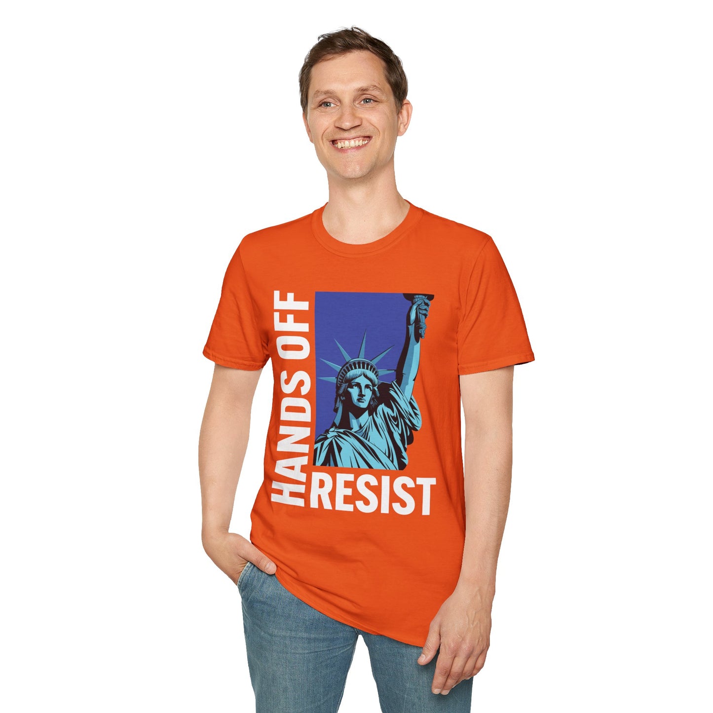 Resist Statue of Liberty Hands Off Resistance Protest T-Shirt For Men Women