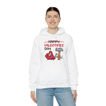 Funny Anti Valentines Day Gift Carpentor Cupid Heart Hammer Nails Hoodie For Men Women Hoodie