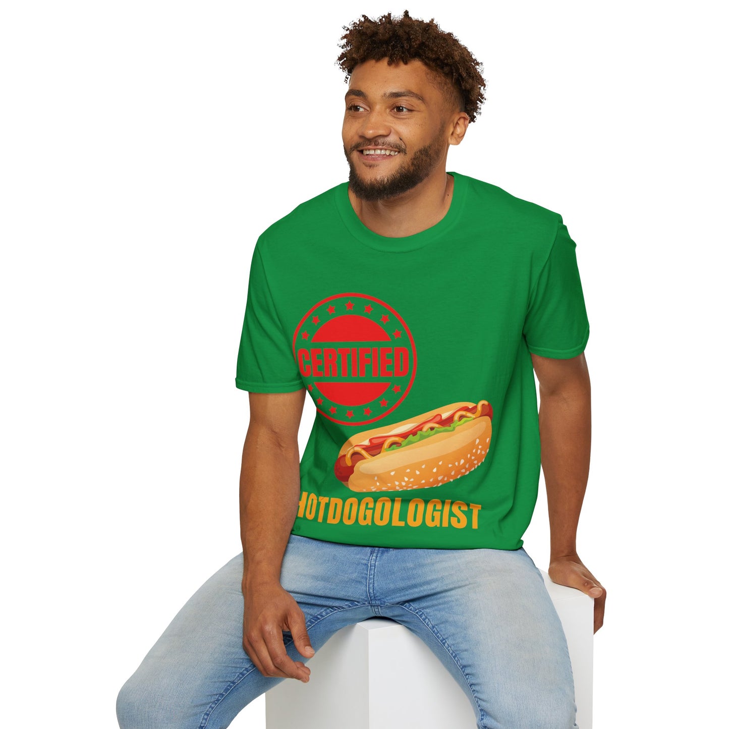 Certified Hotdogologist Hotdog Cool Sausage Hot Dog Lover T-Shirt For Men Women T-Shirt