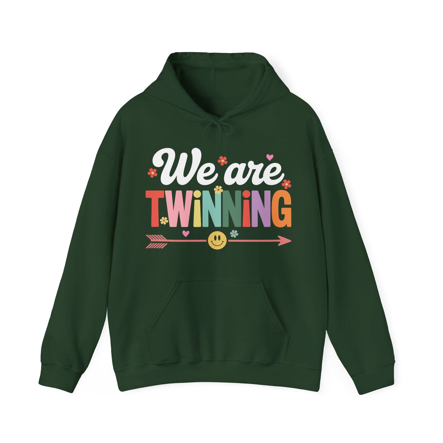 We're Twinning With My Bestie Twin Day Spirit Week Retro 70s Hoodie For Men Women