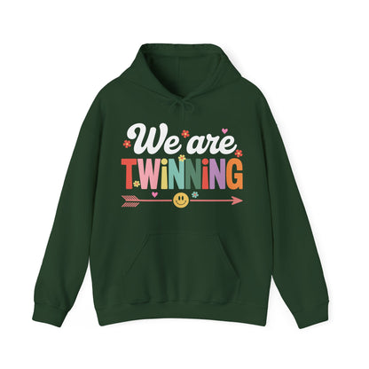 We're Twinning With My Bestie Twin Day Spirit Week Retro 70s Hoodie For Men Women