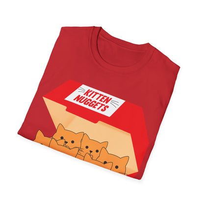Funny Kitten Nuggets Food Pun Cat Lover Gift Chicken Nuggets T-Shirt For Men Women T-Shirt