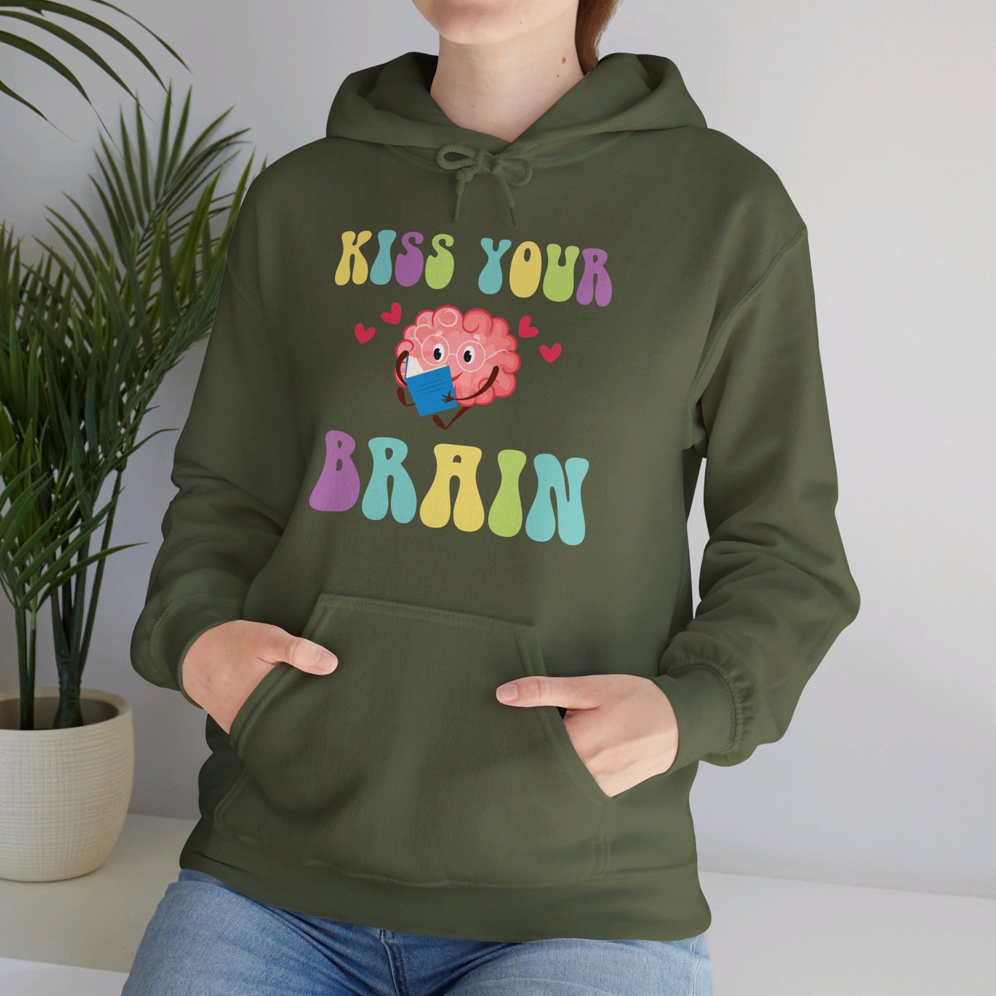 Funny Back To School Kiss Your Brain Cute Teacher Appreciation Hoodie For Men Women Hoodie