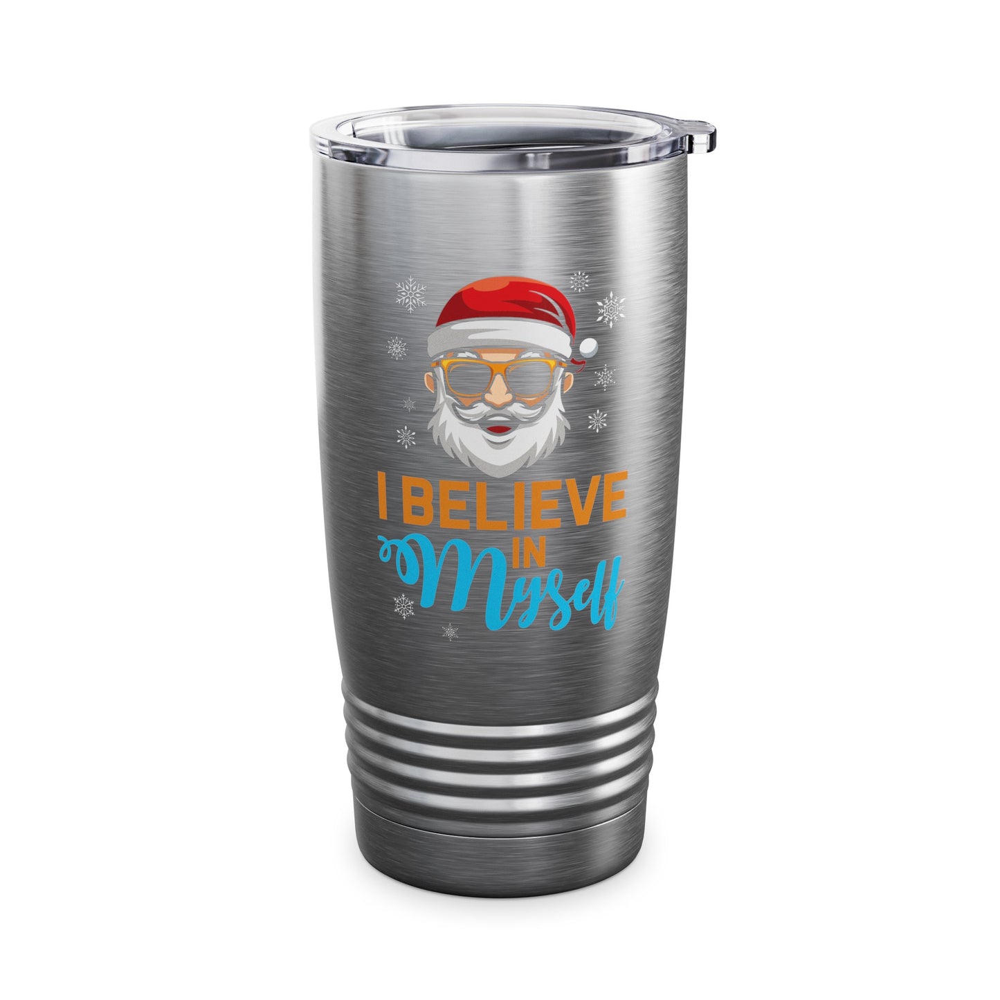 I Believe In Myself Santa Claus Funny Christmas Santa Xmas Tumbler