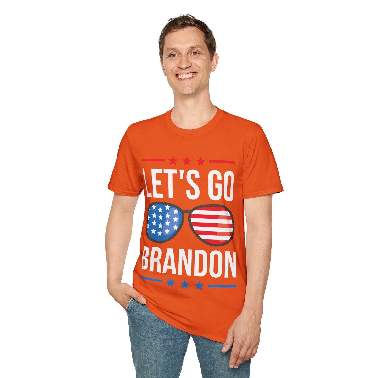 Vintage Old American  Lets Go Brandon Sunglasses T-Shirt Men Women