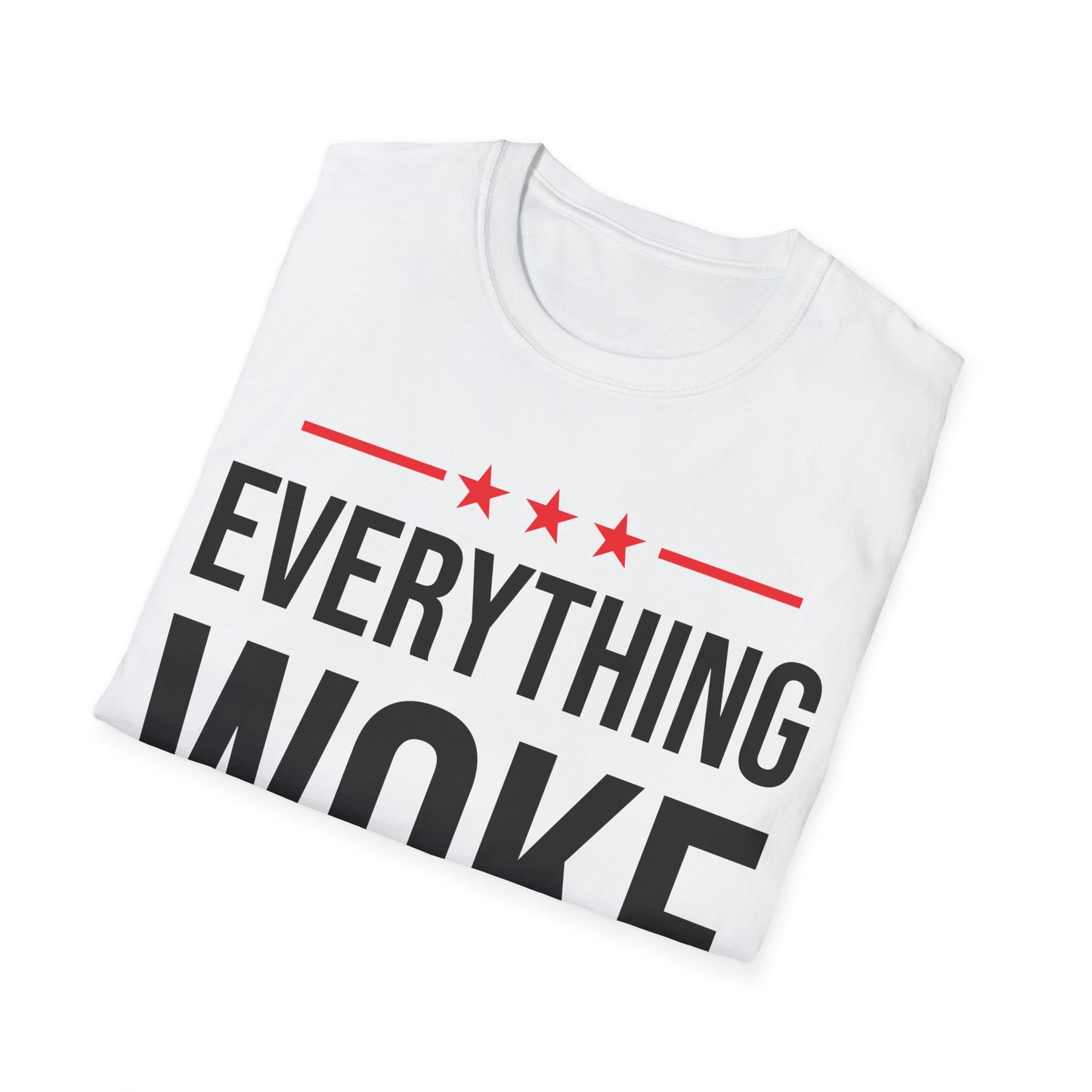 Funny Everything Woke Turns to Shit Trump Anti Biden 45 Political T-Shirt Men Women