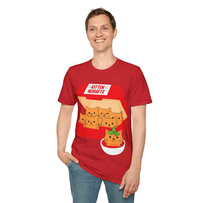 Funny Kitten Nuggets Food Pun Cat Lover Gift Chicken Nuggets T-Shirt For Men Women T-Shirt