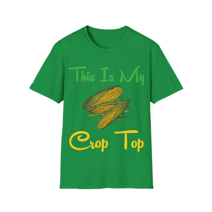 Funny This is my Crop Top Farmer Farming Corn Lover Pun Joke T-Shirt