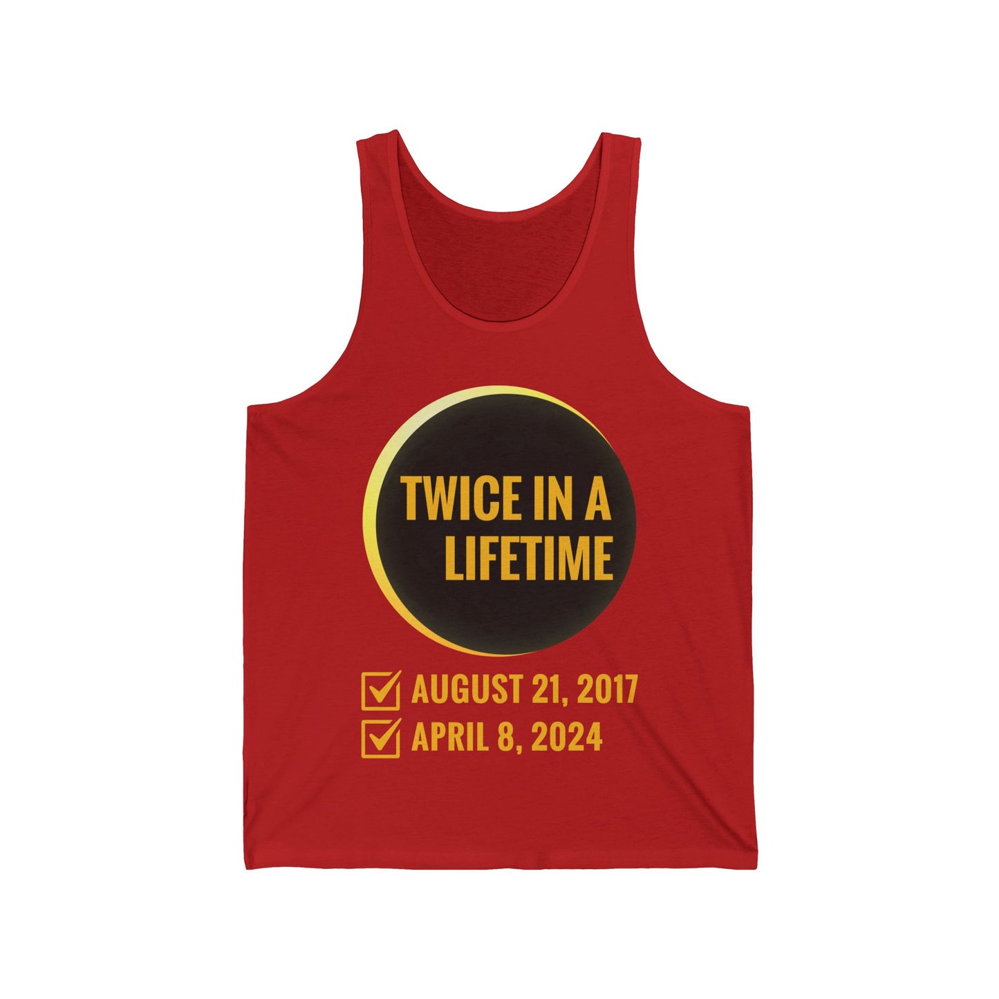 Solar Eclipse Shirt Twice in Lifetime 2024 Funny Solar Eclipse Tank Top