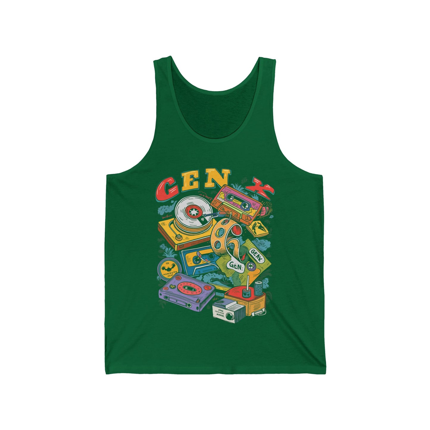 Gen x 60s 70s 80s Rock Cassettes Vintage Mixtape Tank Top For Men Women Tank Top